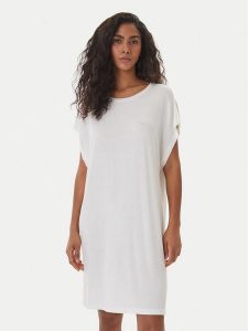 Emporio Armani Underwear Koszula nocna EW002965 AF19024 U1131 Biały Regular Fit. Białe koszule nocne Emporio Armani Underwear, bez wzorów, z wiskozy, bez ramiączek. Za 329,99 zł.