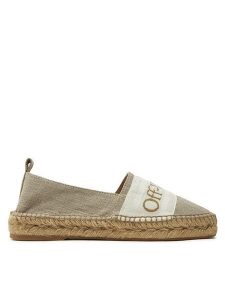 Off-White Espadryle OWIB014S23FAB0016161 Beżowy. Brązowe espadryle OFF-WHITE, bez wzorów, z materiału, bez obcasa. Za 789,99 zł.