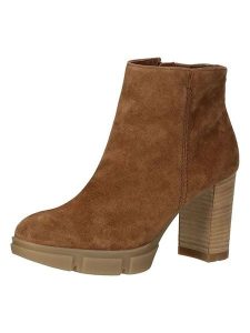 Paul Green Skórzane botki w kolorze jasnobrązowym rozmiar: 40,5. Brązowe botki Paul Green, bez wzorów, ze skóry, bez obcasa, bez zapięcia. Za 411,91 zł.