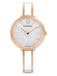 Swarovski Zegarek kwarcowy w kolorze różowozłoto-białym rozmiar: onesize. Białe, analogowe zegarki Swarovski. Za 630,99 zł.