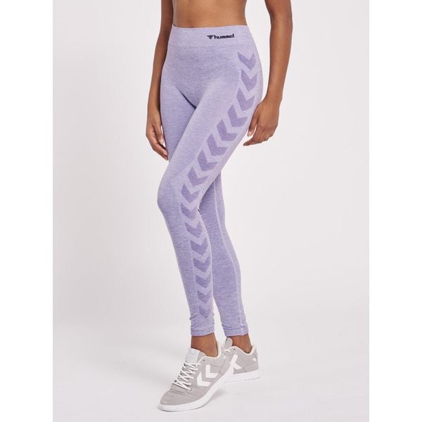 Damskie legginsy mid-rise Hummel CI. Fioletowe legginsy Hummel, bez wzorów, z dzianiny. Za 129,00 zł.