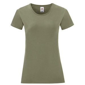 Koszulka Damska Iconic 150. Szare bluzki FRUIT OF THE LOOM, xl, bez wzorów, sportowe, bez kołnierzyka, bez ramiączek. Za 45,99 zł.