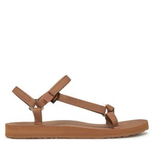 Sandały Teva. Brązowe buty trekkingowe Teva, bez wzorów, bez obcasa, bez zapięcia. Za 219,99 zł.