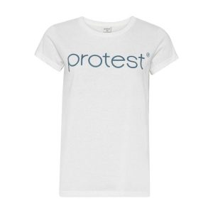 Klasyczna koszulka damska Protest. Białe koszulki sportowe Protest, bez wzorów, bez ramiączek. Za 144,00 zł.