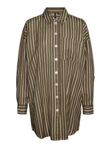 Vero Moda Koszula "Ilisa" w kolorze oliwkowo-białym rozmiar: M. Białe koszule Vero Moda, m, bez wzorów, bez kołnierzyka, bez ramiączek. Za 66,00 zł.