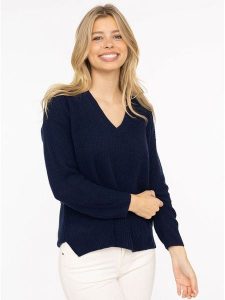 Zwillingsherz Kaszmirowy sweter w kolorze granatowym rozmiar: L. Niebieskie swetry oversize Zwillingsherz, l, bez wzorów, z kaszmiru, bez ramiączek. Za 432,80 zł.
