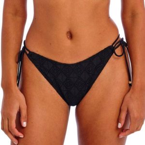Damskie figi do kostiumu kąpielowego z rozcięciem Freya Nomad Nights. Czarne figi FREYA ACTIVE, bez wzorów. Za 179,50 zł.