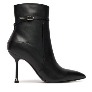 Botki Liu Jo. Czarne botki Liu Jo, bez wzorów, bez obcasa, na szpilce, bez zapięcia. Za 539,99 zł.