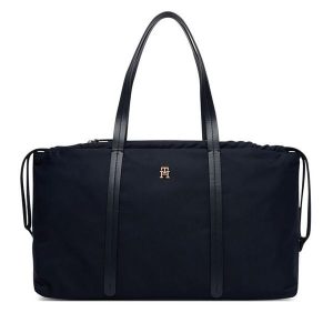 Torebka Tommy Hilfiger. Niebieskie torebki klasyczne TOMMY HILFIGER, bez wzorów, bez dodatków. Za 449,99 zł.