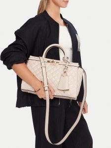 Guess Torebka Idra HWGG81 57060 Beżowy. Brązowe torebki klasyczne Guess, z aplikacjami, ze skóry, bez dodatków. Za 359,99 zł.