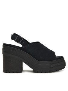Converse Sandały Chuck 70 De Luxe Heel Sandal Platform A12567C Czarny. Czarne sandały Converse, bez wzorów, z materiału, bez obcasa, na słupku, bez zapięcia. Za 329,99 zł.