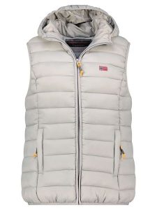 Geographical Norway Kamizelka pikowana "Vatikolor" w kolorze jasnoszarym rozmiar: XXL. Szare kamizelki Geographical Norway, xxl, bez wzorów, bez kołnierzyka, bez ramiączek, bez kaptura. Za 170,47 zł.