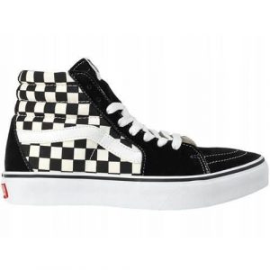 Buty do chodzenia damskie Vans V38CL0002. Czarne trampki Vans, bez wzorów, z materiału, bez zapięcia. Za 206,00 zł.