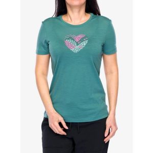 Koszulka merino damska CMP Blaze T-Shirt. Zielone koszulki sportowe CMP, bez wzorów, bez ramiączek. Za 198,99 zł.