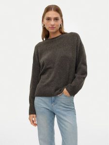 Vero Moda Sweter Boom 10320463 Brązowy Loose Fit. Brązowe swetry klasyczne Vero Moda, m, z syntetyku, bez kołnierzyka. Za 159,99 zł.