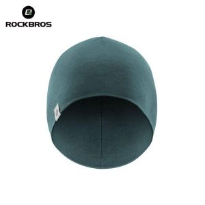 Czapka rowerowa, do biegania, sportowa, pod kask, elastyczna ROCKBROS wełna. Niebieskie czapki ROCKBROS, bez wzorów, z elastanu, sportowe. Za 42,99 zł.