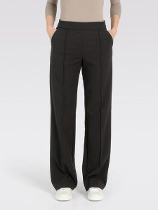 MAC Spodnie "Chiara Smart" w kolorze czarnym rozmiar: 36/L30. Czarne spodnie z wysokim stanem MAC, bez wzorów, z materiału, z podwyższonym stanem. Za 239,99 zł.