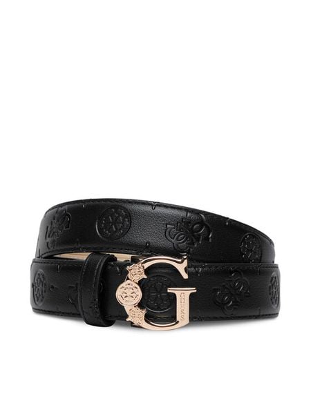 Guess Pasek Damski BW9501 P6430 Czarny. Czarne paski Guess, z aplikacjami, ze skóry. Za 234,99 zł.