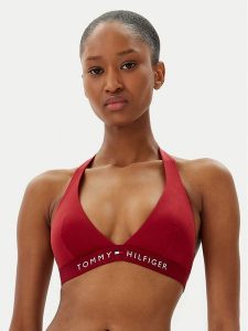 Tommy Hilfiger Góra od bikini UW0UW05813 Czerwony. Czerwone bikini TOMMY HILFIGER, bez wzorów, z syntetyku. Za 119,99 zł.