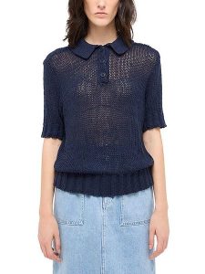 Mustang Sweter w kolorze granatowym rozmiar: XL. Niebieskie swetry oversize Mustang, xl, bez wzorów, z bawełny, bez ramiączek. Za 144,92 zł.