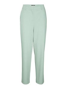Vero Moda Spodnie "Zelda" w kolorze jasnozielonym rozmiar: 34/L32. Zielone spodnie z wysokim stanem Vero Moda, bez wzorów, z materiału, z podwyższonym stanem. Za 41,69 zł.