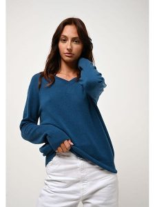 AUTHENTIC CASHMERE Kaszmirowy sweter "Gardoria" w kolorze niebieskim rozmiar: S. Niebieskie swetry oversize AUTHENTIC CASHMERE, s, bez wzorów, z kaszmiru, bez ramiączek. Za 264,77 zł.