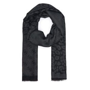 Szal Guess. Czarne szaliki Guess, z aplikacjami. Za 234,99 zł.