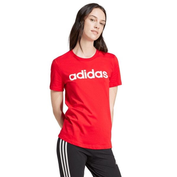Koszulka damska adidas Loungewear Essentials Slim Logo Tee. Białe bluzki ADIDAS, m, bez wzorów, sportowe, bez kołnierzyka, bez ramiączek. Za 89,00 zł.