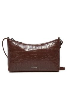 Calvin Klein Torebka Ck Must Conv K60K612695 Brązowy. Brązowe listonoszki Calvin Klein, bez wzorów, ze skóry, bez dodatków. Za 229,99 zł.