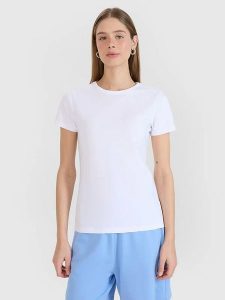 4F Koszulka w kolorze białym rozmiar: M. Białe bluzki 4f, m, bez wzorów, bez kołnierzyka, bez ramiączek. Za 37,30 zł.