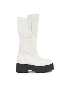 Tommy Jeans Kozaki Tjw Long Shaft Biker Boot EN0EN02376 Biały. Białe kozaki Tommy Jeans, bez wzorów, z jeansu, bez obcasa, na płaskiej podeszwie, bez zapięcia. Za 639,99 zł.
