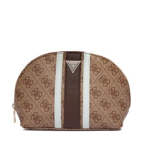 Kosmetyczka Guess. Brązowe kosmetyczki Guess, z aplikacjami. Za 192,99 zł.
