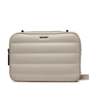 Torebka Calvin Klein. Szare listonoszki Calvin Klein, bez wzorów, bez dodatków. Za 559,99 zł.