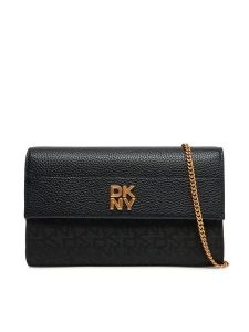 DKNY Torebka R445FI72 Czarny. Czarne torebki klasyczne DKNY, bez wzorów, ze skóry, bez dodatków. Za 389,99 zł.