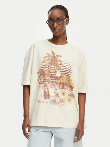 Billabong T-Shirt Will Find Me Here EBJZT00582 Beżowy jasny Loose Fit. Brązowe t-shirty Billabong, xs, bez wzorów, z bawełny, bez kołnierzyka, bez ramiączek. Za 87,99 zł.