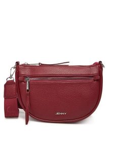 JENNY Torebka C-JNY-M-002-08 Bordowy. Czerwone listonoszki Jenny, bez wzorów, z materiału, bez dodatków. Za 129,99 zł.