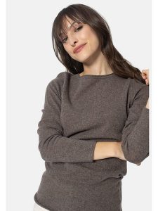 AUTHENTIC CASHMERE Kaszmirowy sweter "Criou" w kolorze szarobrązowym rozmiar: XL. Szare swetry oversize AUTHENTIC CASHMERE, xl, bez wzorów, z kaszmiru, bez ramiączek. Za 246,85 zł.