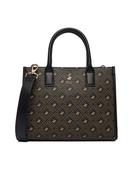 Beverly Hills Polo Club Torebka CEO-BHPC-S-004-07 Czarny. Czarne torebki klasyczne Beverly Hills Polo Club, bez wzorów, z materiału, bez dodatków. Za 269,99 zł.