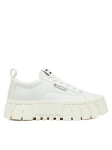Tommy Jeans Trampki EN0EN02793 Biały. Białe trampki Tommy Jeans, bez wzorów, z jeansu, bez zapięcia. Za 219,99 zł.