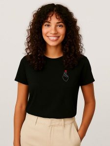 WOOOP Koszulka "K Love Cur" w kolorze czarnym rozmiar: L. Czarne bluzki Wooop, l, bez wzorów, z bawełny, bez kołnierzyka, bez ramiączek. Za 70,24 zł.