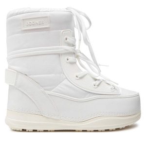 Śniegowce Bogner. Białe buty zimowe Bogner, bez obcasa, bez zapięcia. Za 939,99 zł.