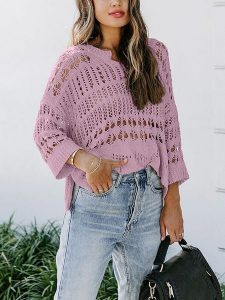 Milan Kiss Sweter w kolorze fioletowym rozmiar: XL. Różowe swetry oversize Milan Kiss, xl, bez wzorów, z bawełny, bez ramiączek. Za 92,21 zł.