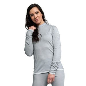 Koszulka termoaktywna damska Schöffel Sport Merino. Szare koszule nocne Schöffel, bez wzorów, bez ramiączek. Za 499,99 zł.