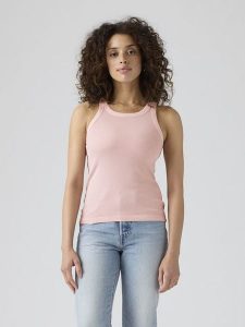 Levi's Top w kolorze jasnoróżowym rozmiar: XL. Różowe topy Levi's®, s, bez wzorów, z bawełny, bez kołnierzyka, bez ramiączek. Za 62,03 zł.