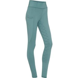 Damskie legginsy jeździeckie z pełną przyczepnością Equipage Kendra. Niebieskie legginsy EQUIPAGE, bez wzorów, z materiału. Za 251,50 zł.