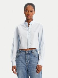 Tommy Jeans Koszula DW0DW21400 Błękitny Relaxed Fit. Niebieskie koszule Tommy Jeans, m, bez wzorów, z bawełny, bez kołnierzyka, bez ramiączek. Za 209,99 zł.