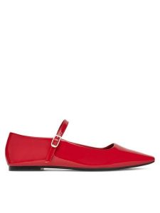 Gino Rossi Baleriny EMMY-V12 Czerwony. Czerwone balerinki Gino Rossi, bez wzorów, z lakierowanej skóry, bez obcasa, bez zapięcia. Za 269,99 zł.