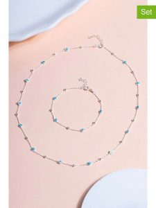 Heliophilia 2-częściowy zestaw biżuterii rozmiar: onesize. Niebieskie bransoletki Heliophilia, z cyrkonią, srebrne. Za 191,42 zł.