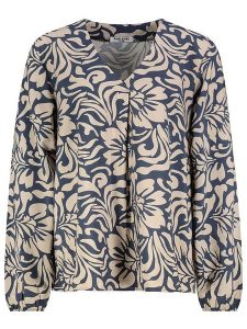 Sublevel Bluzka w kolorze beżowo-niebieskim rozmiar: M. Brązowe bluzki Sublevel, m, bez wzorów, bez kołnierzyka, bez ramiączek. Za 100,28 zł.