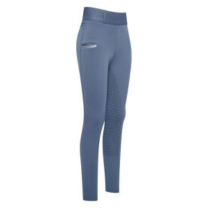 Damskie legginsy jeździeckie z pełną przyczepnością Imperial Riding Comfi Sparks. Niebieskie legginsy IMPERIAL RIDING, bez wzorów, z materiału. Za 376,75 zł.